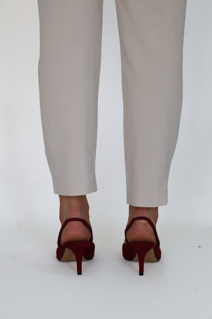 Lodi - Nestor Burgundy Buckle Slingback