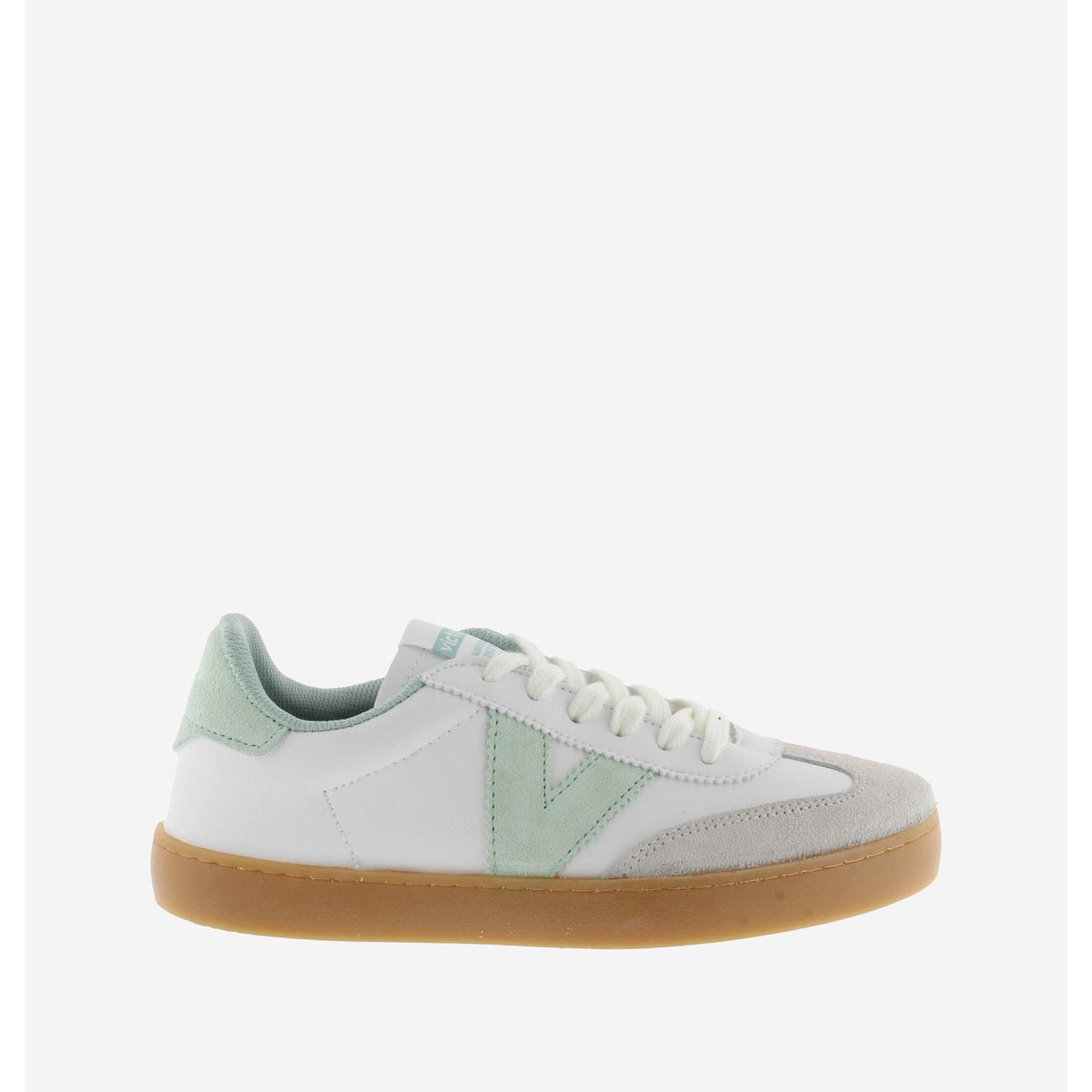 Victoria - 1 126206 White and Mint Green Trainer