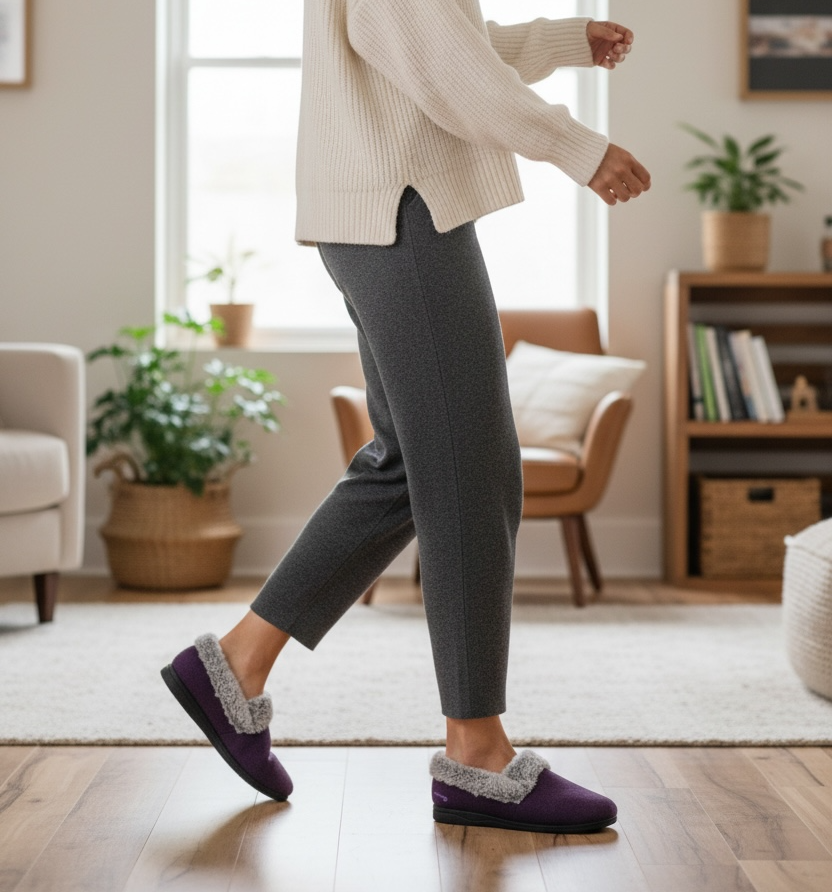 Padders - Repose Purple Slipper