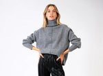Anna - Grey Turtle Neck Jumper
