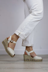 Viguera - 2317 Ivory Peeptoe Espadrille