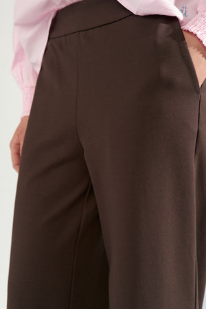 Numph - Nuathena Brown Elasticated Trousers