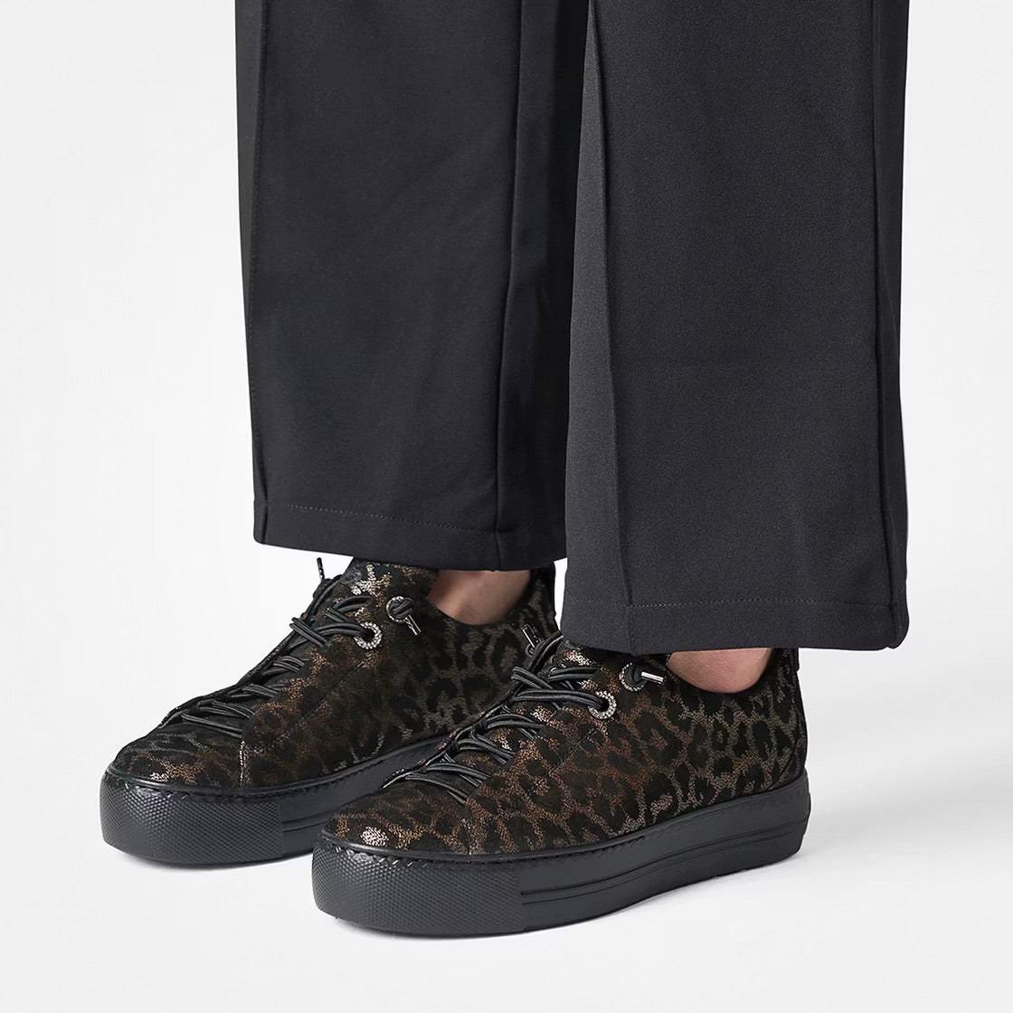 Paul Green - 5417 Black & Bronze Slip On Trainer