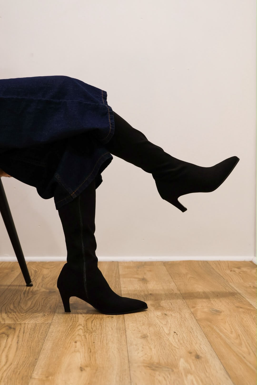 Lodi - A-Osiris Black Sock Knee High Boot