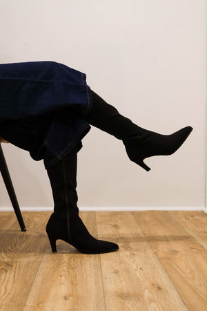 Lodi - A-Osiris Black Sock Knee High Boot