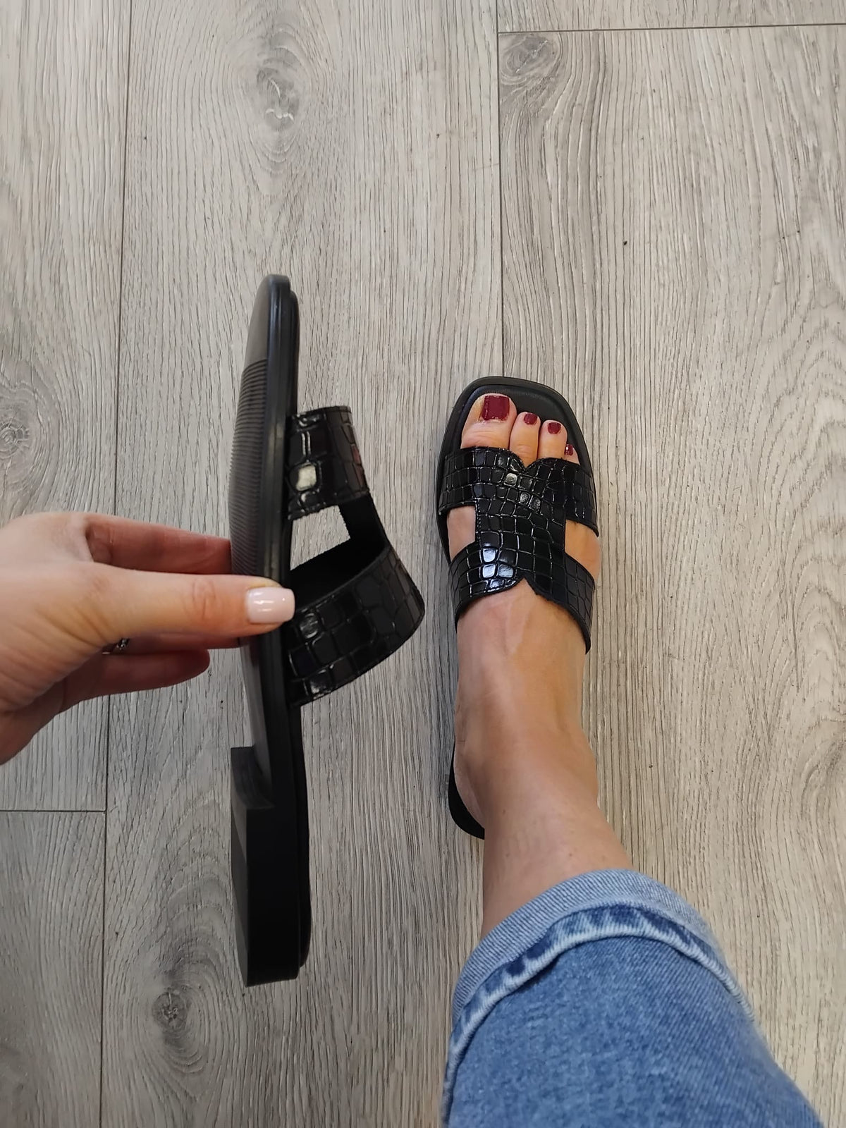 Oh My Sandals - 5580 Black Slide