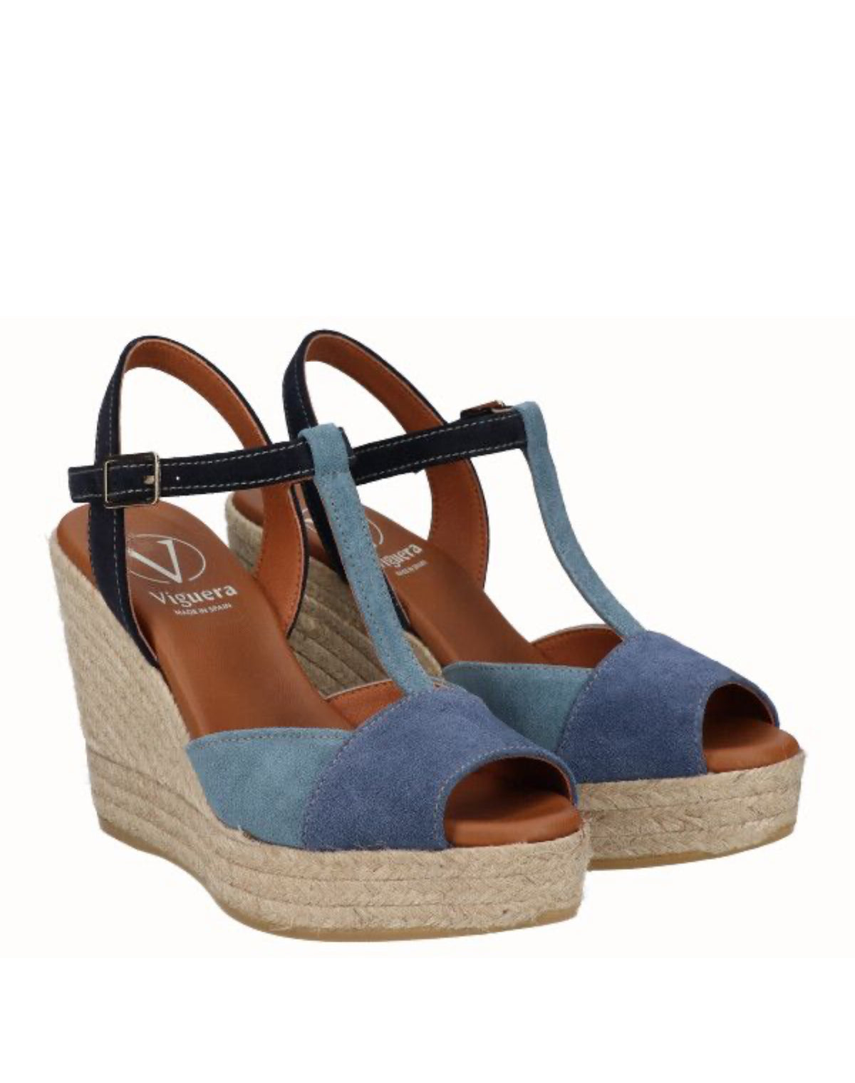 Viguera - 2150 Navy and Blue Wedge Sandal