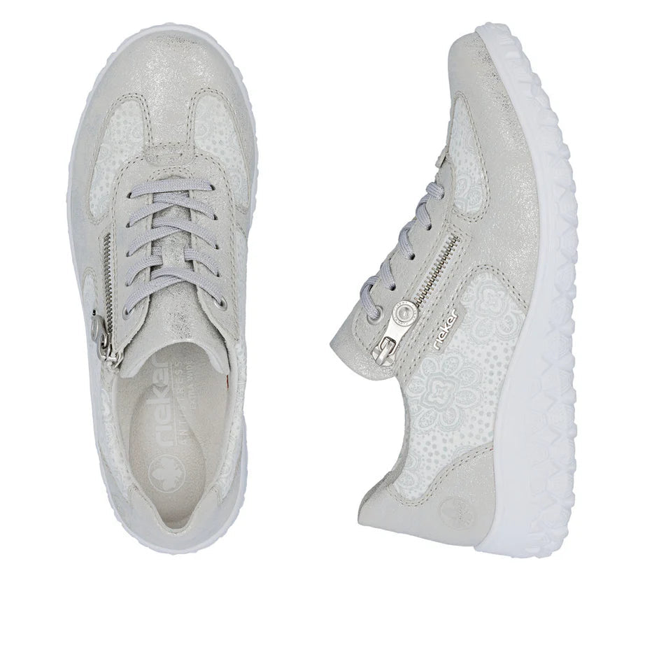 Rieker - 59501 Silver Stretch Trainer