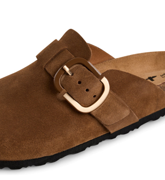 Tamaris - 27600 Tan Leather Suede Mule