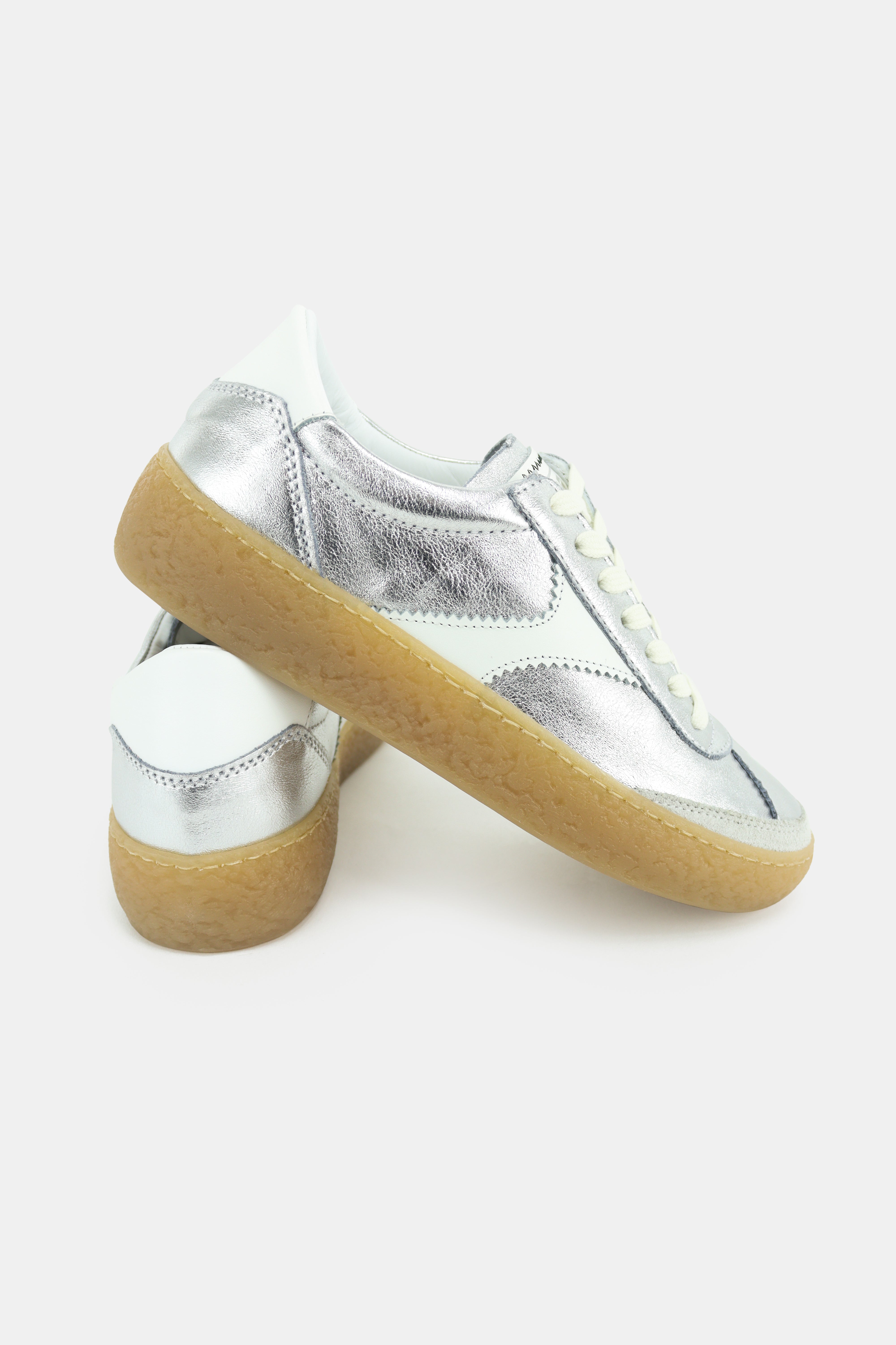 Meline - 5 SN Silver Flatform Trainer