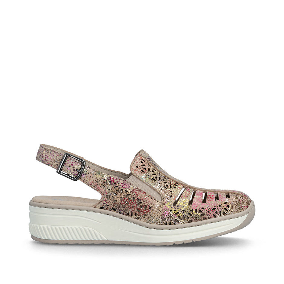 Rieker - 48763 Beige Multi Slingback