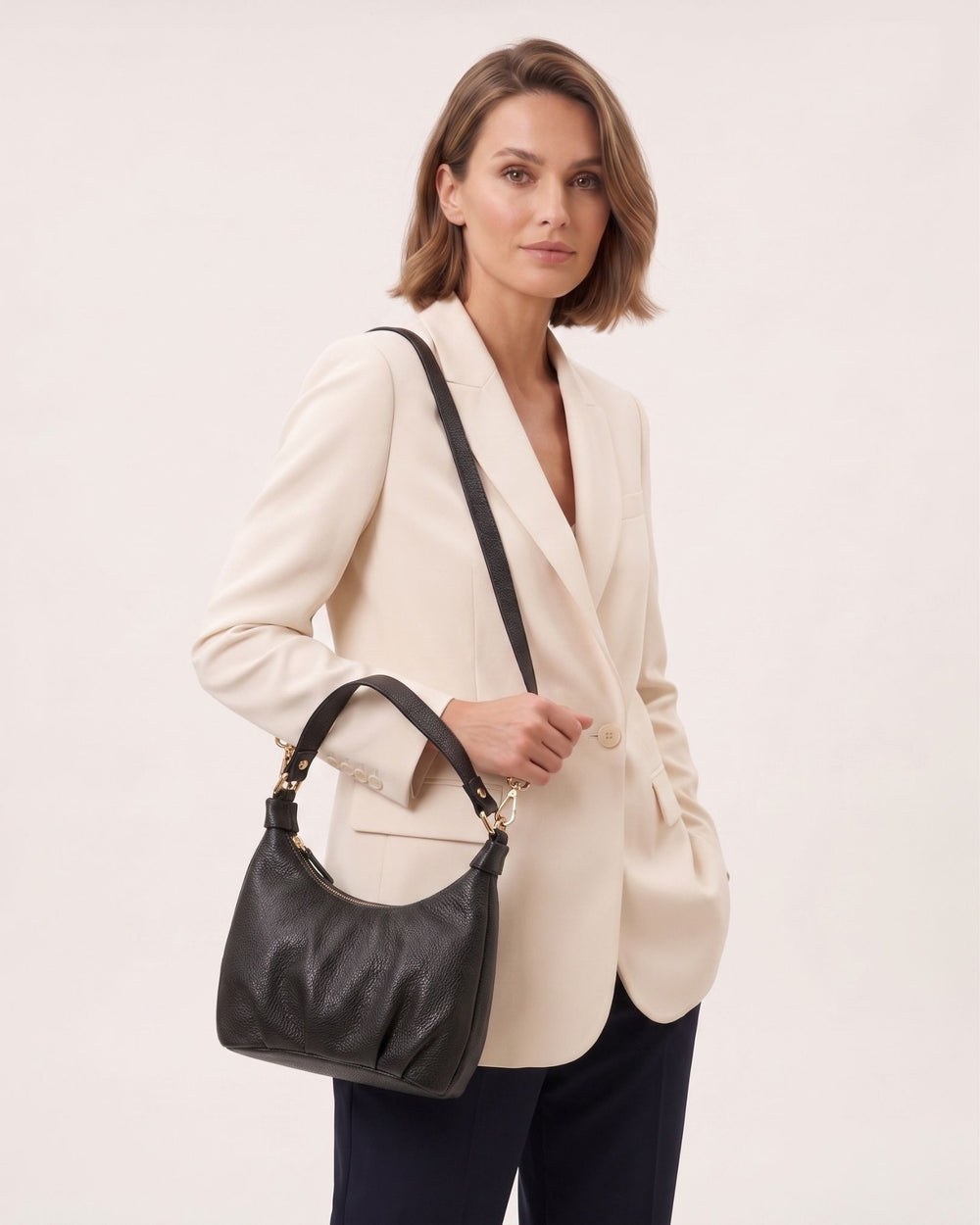 Elie Beaumont - Dumpling Black Crossbody Bag
