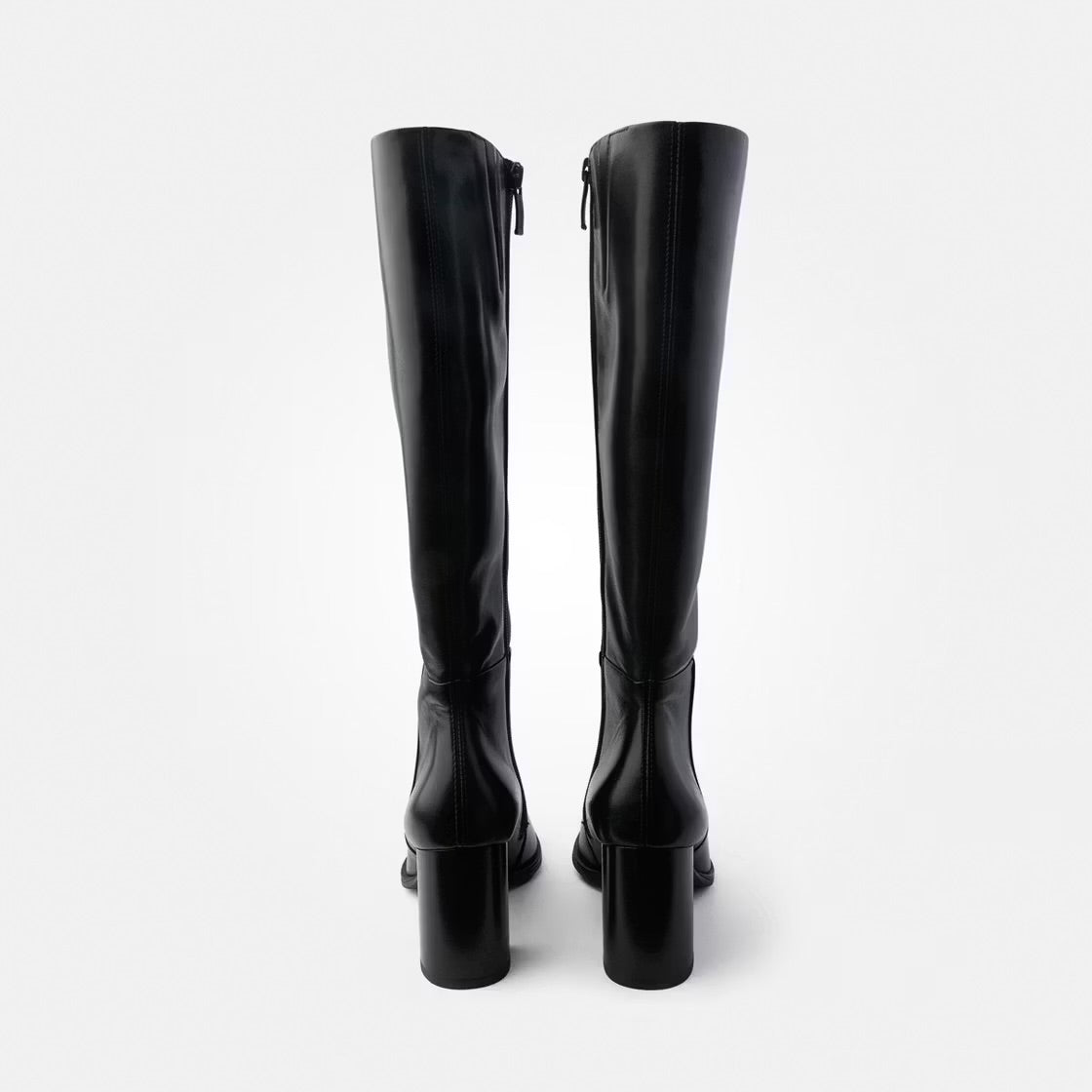 Paul Green -8145 Black Knee High Boot