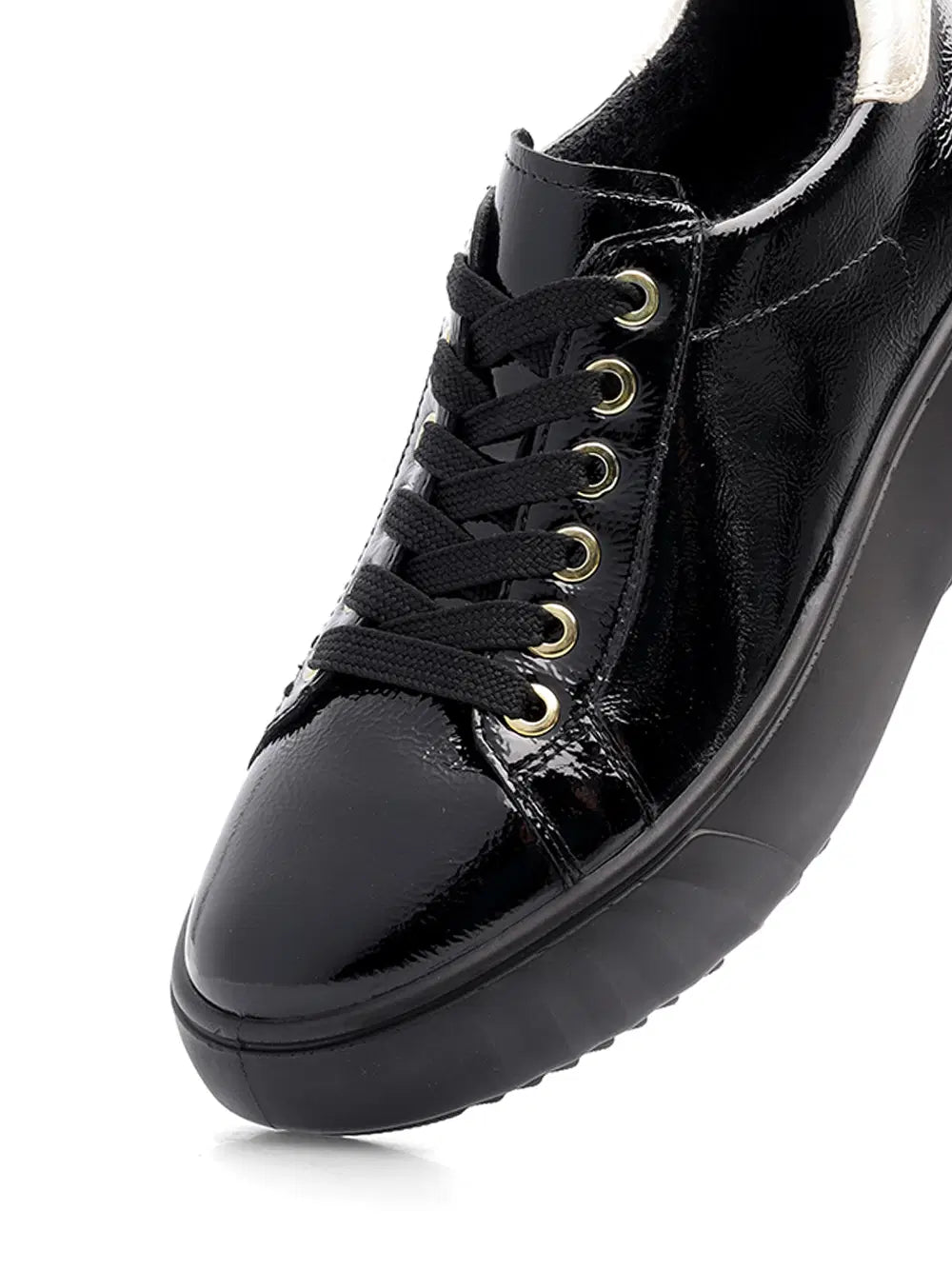 Ara - 46523 Black Patent Trainer [Wide Fit]