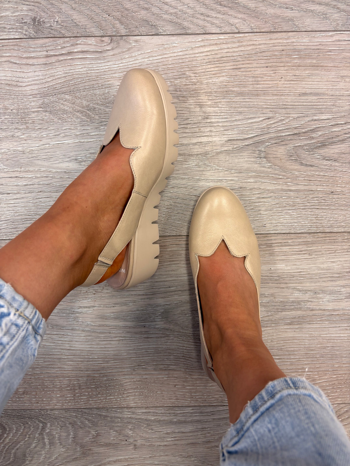 Wonders - C-33260 Beige Wedge Slingback