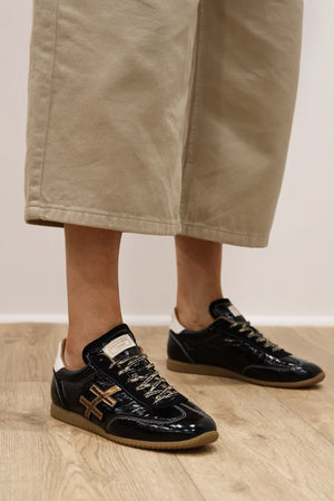 Another Trend - A07847 [Negro] Black & Bronze Patent Trainer
