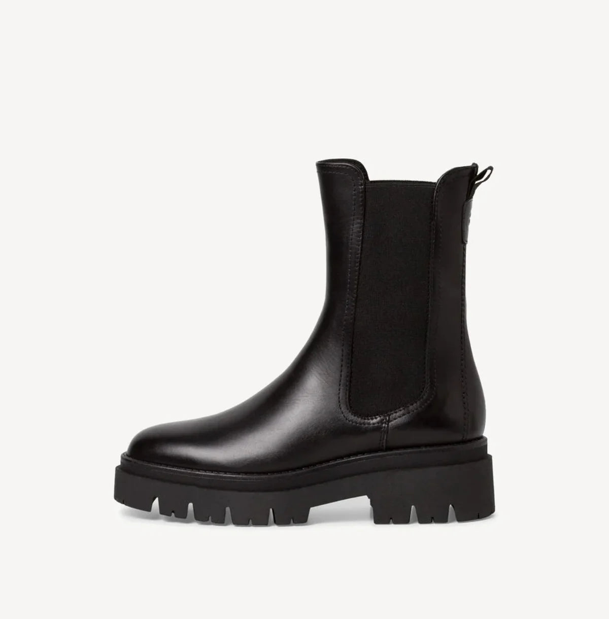 Tamaris - 25992 Black High Leather Chelsea Boot