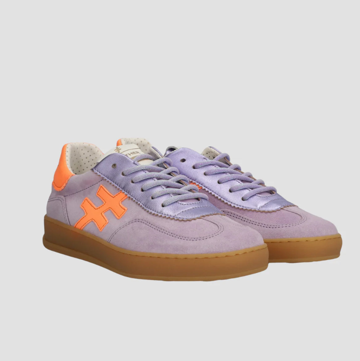 Another Trend - [A03211 Malva]Purple and Neon Orange Trainer [Generous Fit]