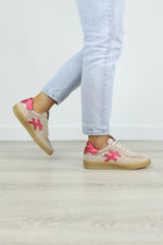 Another Trend -A032 (Old Rose) Beige and Pink Trainer