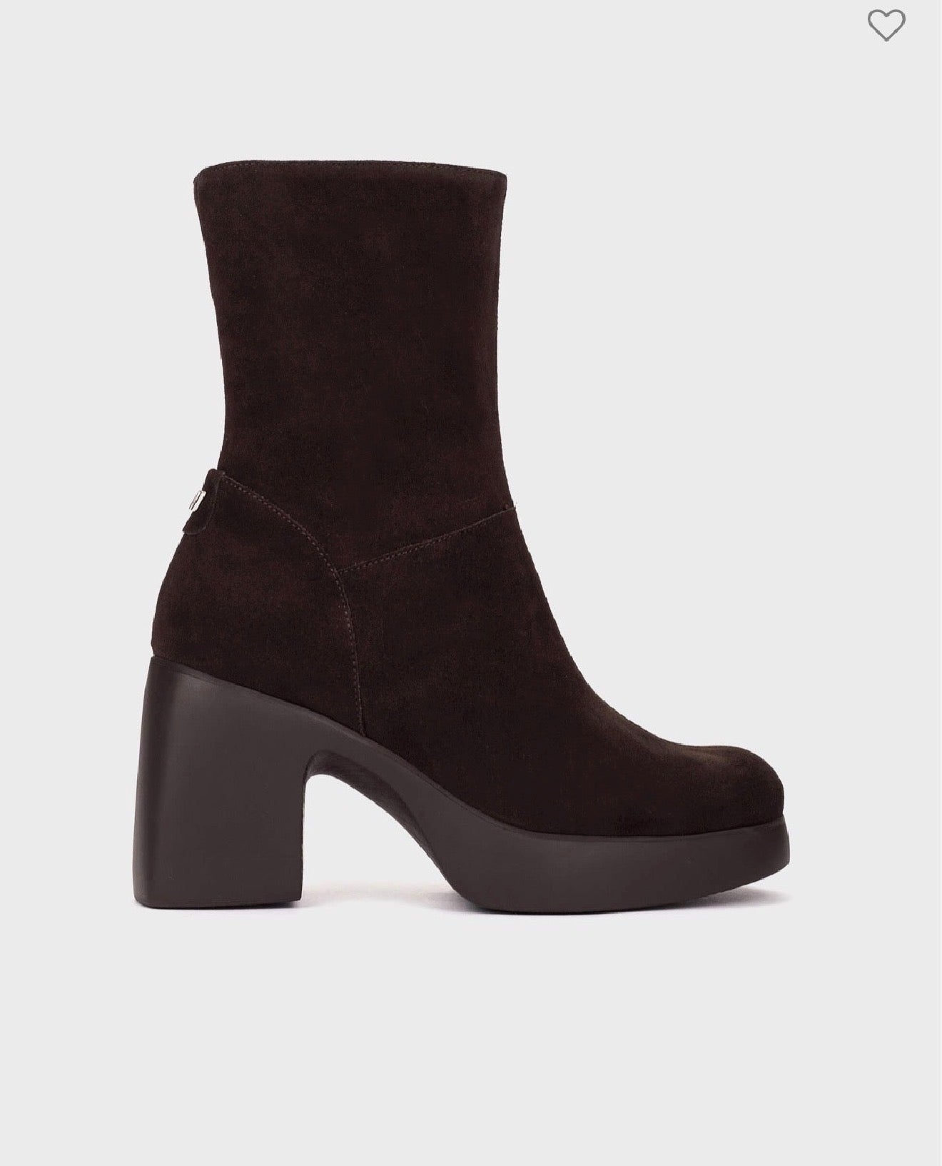 Wonders - H-49101 Brown Suede Platform Boot
