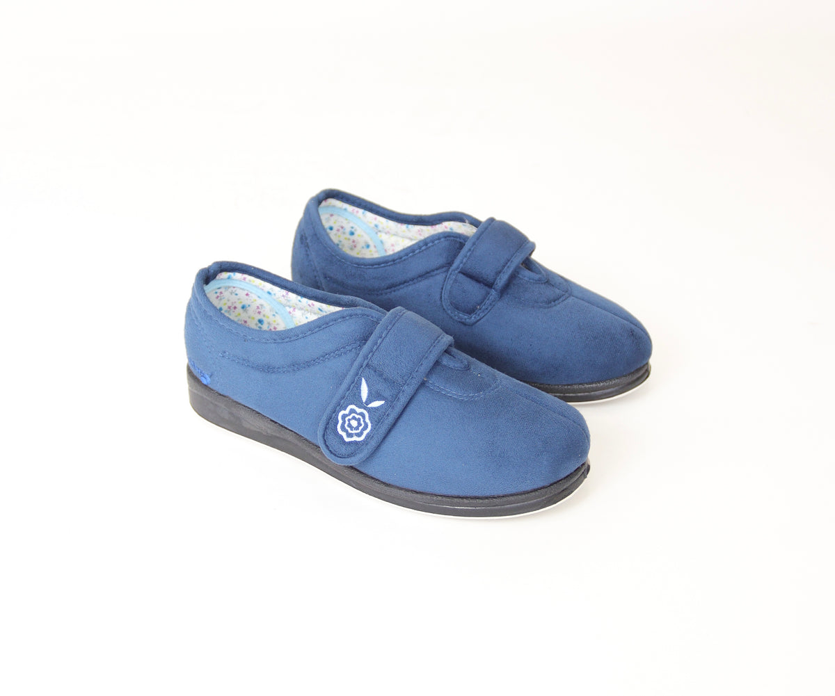 Padders - Camilla Blue Velcro Slipper