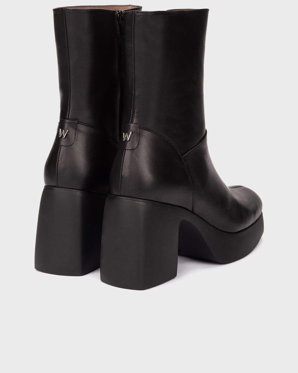 Wonders - H-49101 Black Platform Ankle Boot