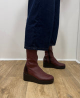 Jose Saenz - 6428 Burgundy Sock Wedge Knee High