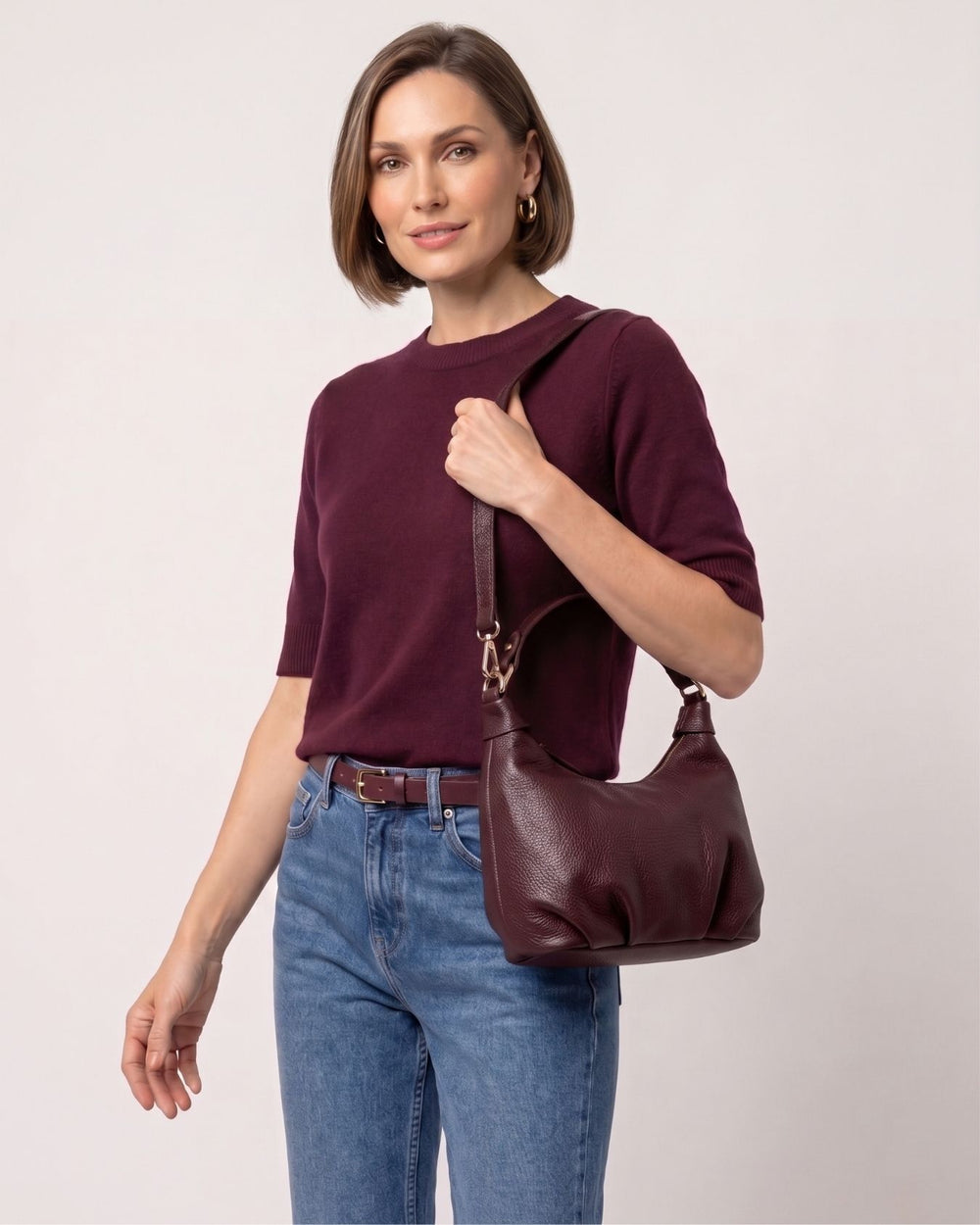 Elie Beaumont - Dumpling Burgundy Bag