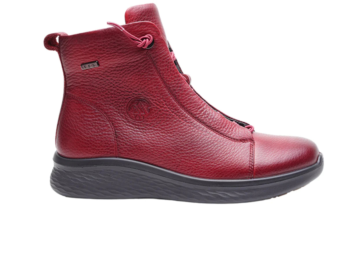 G Comfort - P816 Burgundy Waterproof Ankle Boot with an Inside Zip