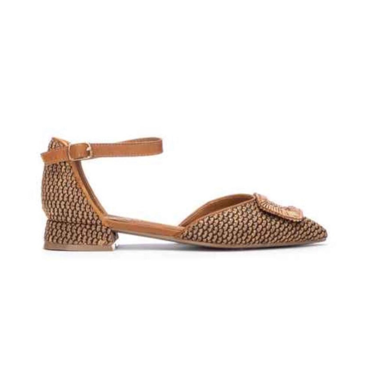 Carmela - 163241 Tan Raffia Flat
