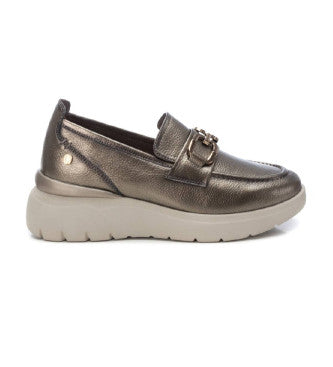 Carmela - 161837 Pewter Leather Loafer