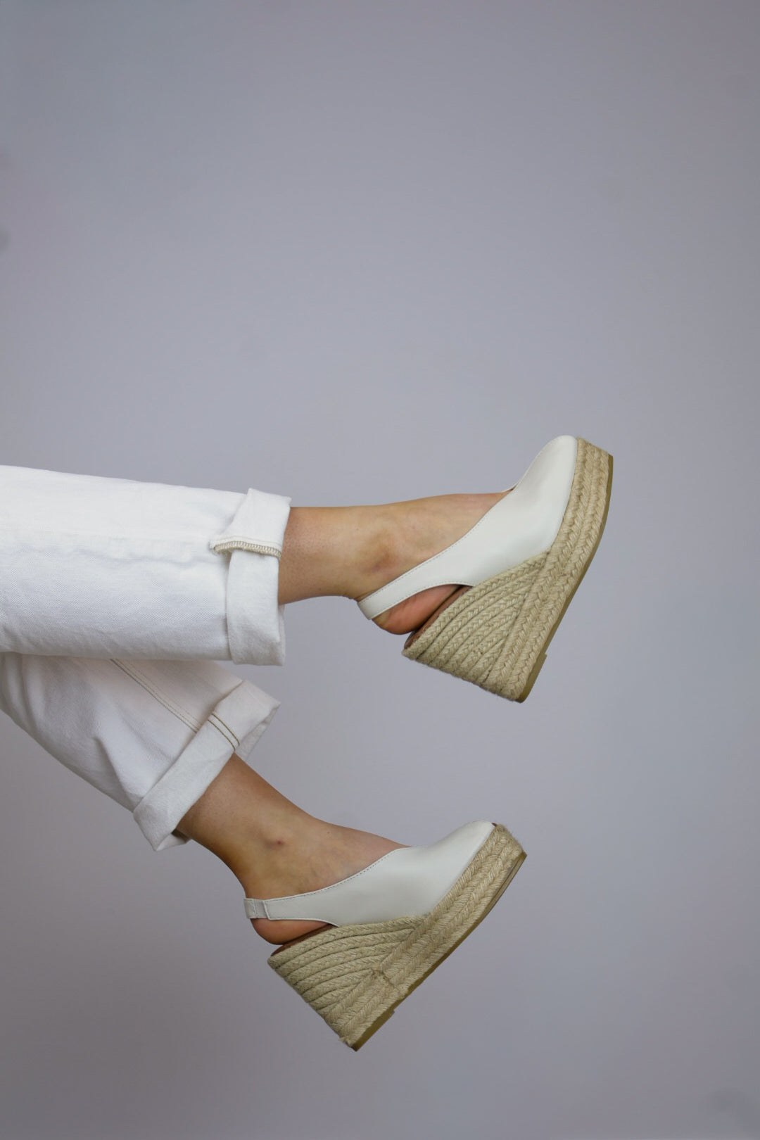 Viguera - 2128 Ivory Slingback Espadrille