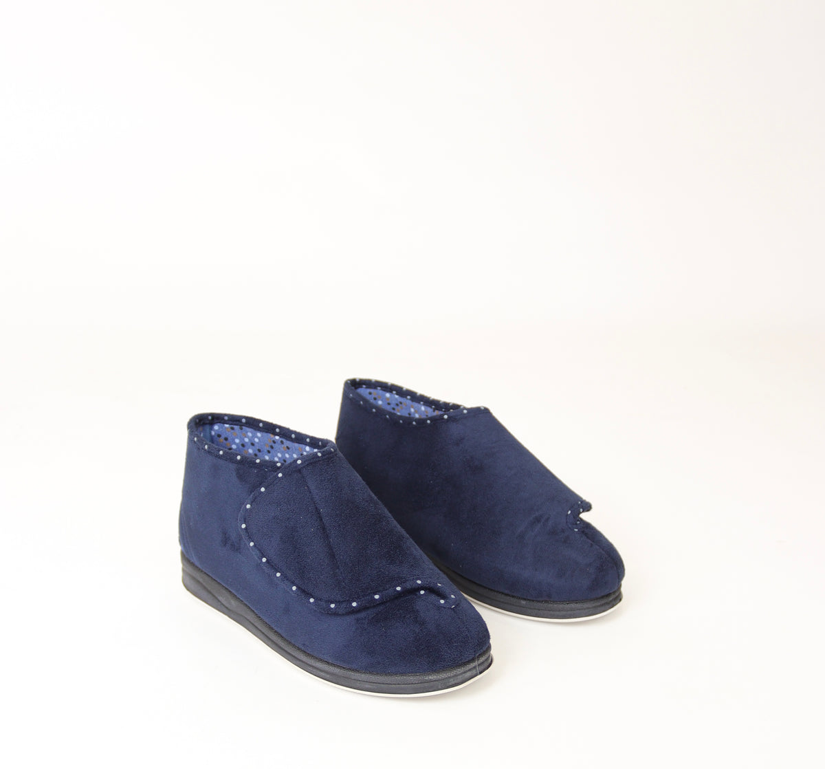 Padders - Cherish Navy Velcro Slipper