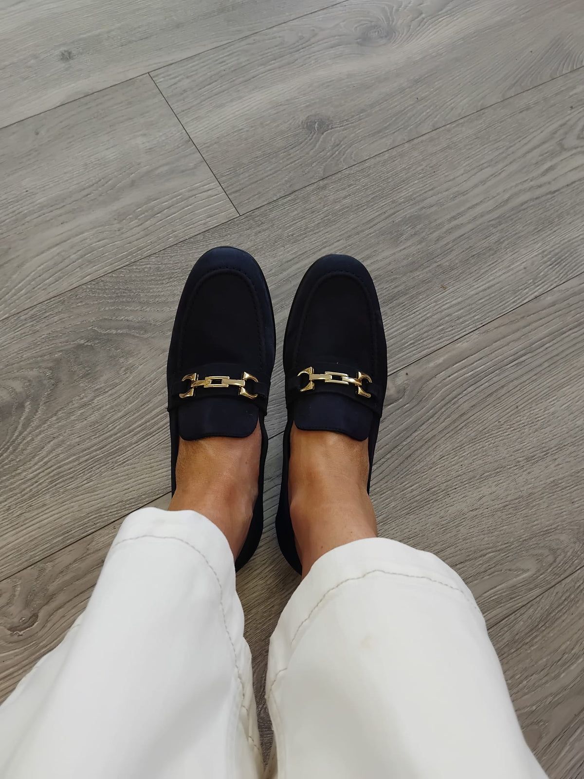 Wonders - B-9802 Navy Suede Loafer