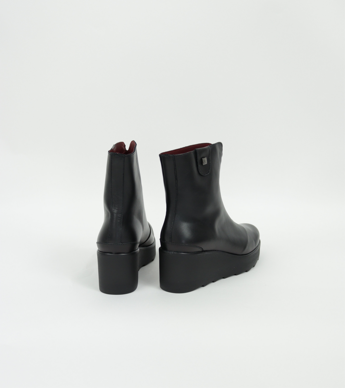 Jose Saenz - 6426 Black Zip Wedge Boot