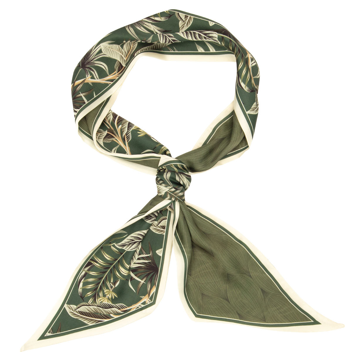 Elie Beaumont - Silk Green Multi Neck Scarf
