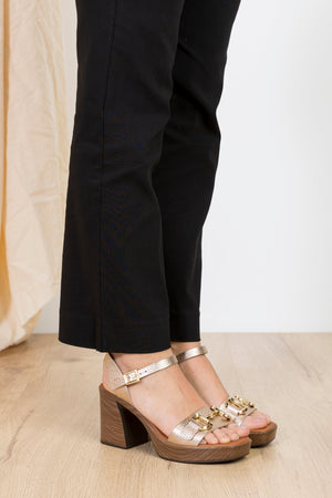 Oh My Sandals - 5931 Gold Platform Sandal