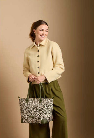Alice Wheeler - Shoreditch Green/Print Travel Bag