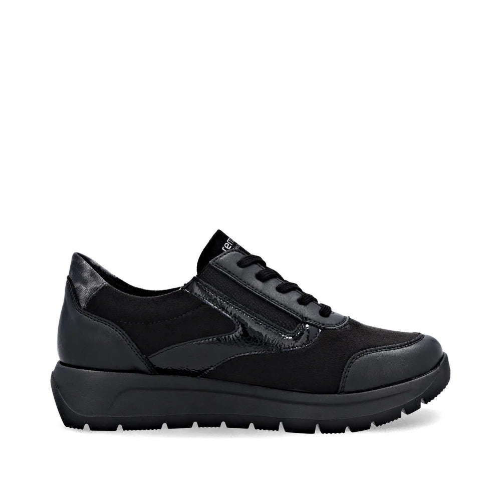 Remonte - D2V02 Black Stretch Zip Trainer