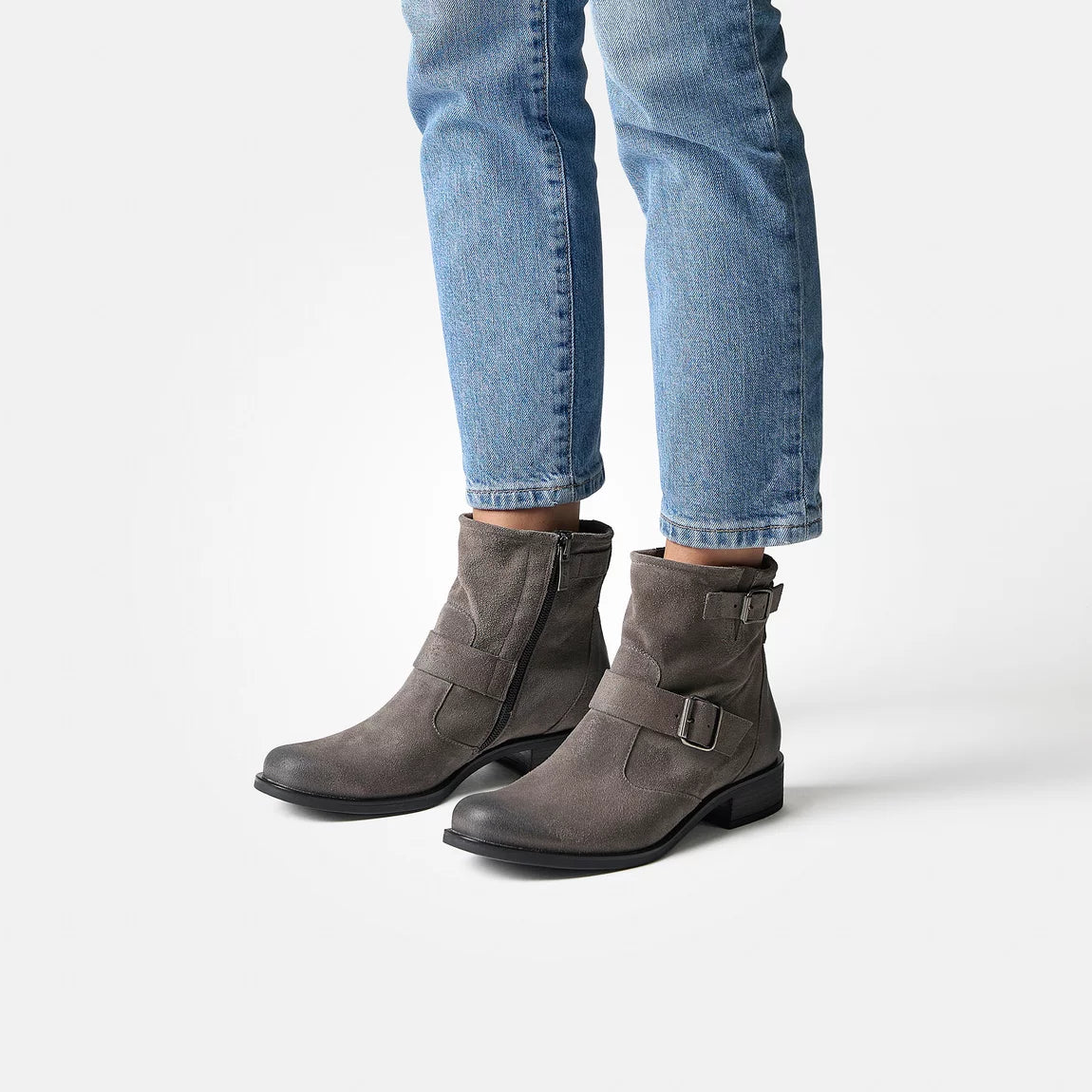 Grey suede ankle boots best sale