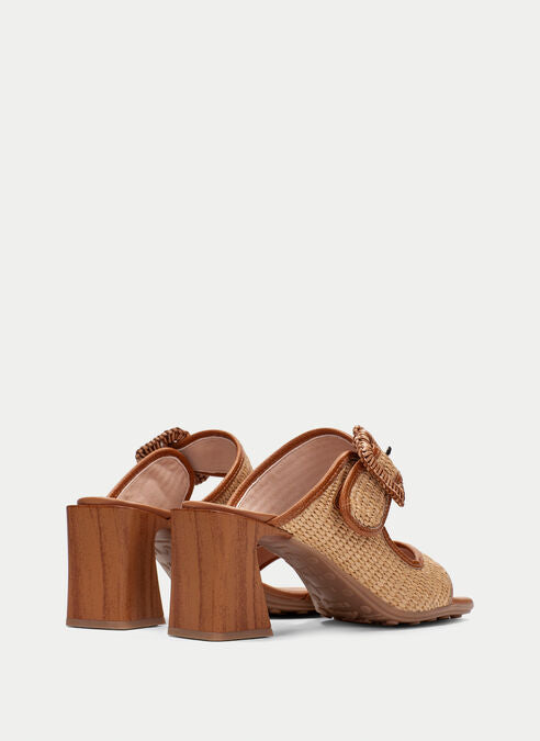 Hispanitas - HV254048 Tan Raffia Mule Sandal