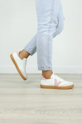 Victoria - 126206 White & Pink Retro Trainer