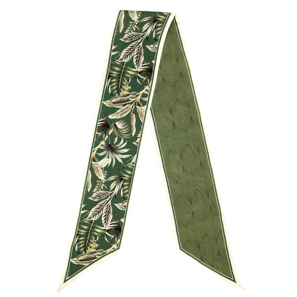 Elie Beaumont - Silk Green Multi Neck Scarf
