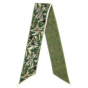 Elie Beaumont - Silk Green Multi Neck Scarf
