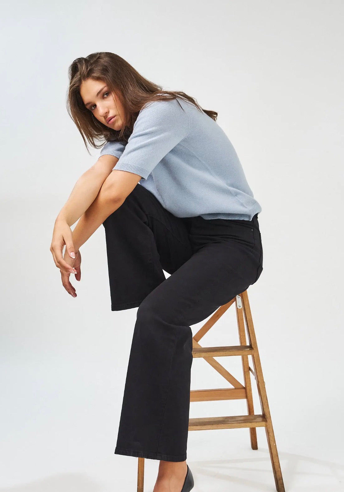 Anna - Black Wide Leg Jeans