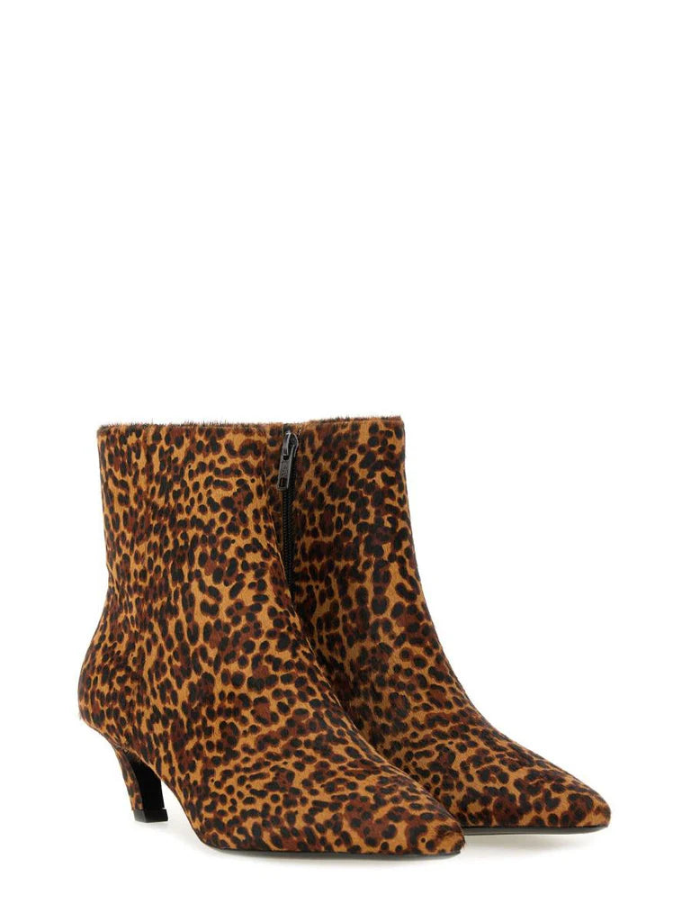 Ash - Vicky Leopard Kitten Heel Boot