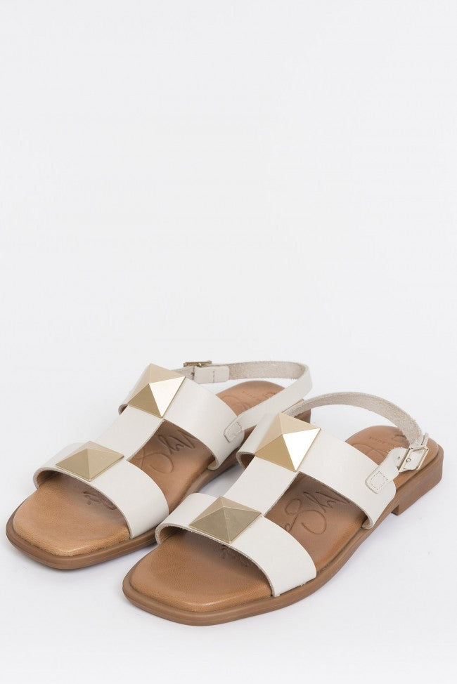 Oh My Sandals - 5329 White Stud Sandal