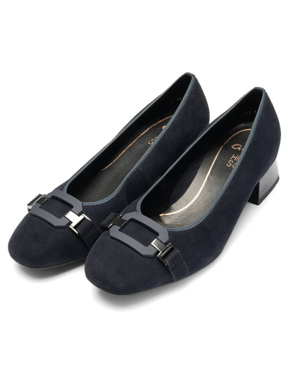 Ara - 20430 Navy Suede Court Shoe