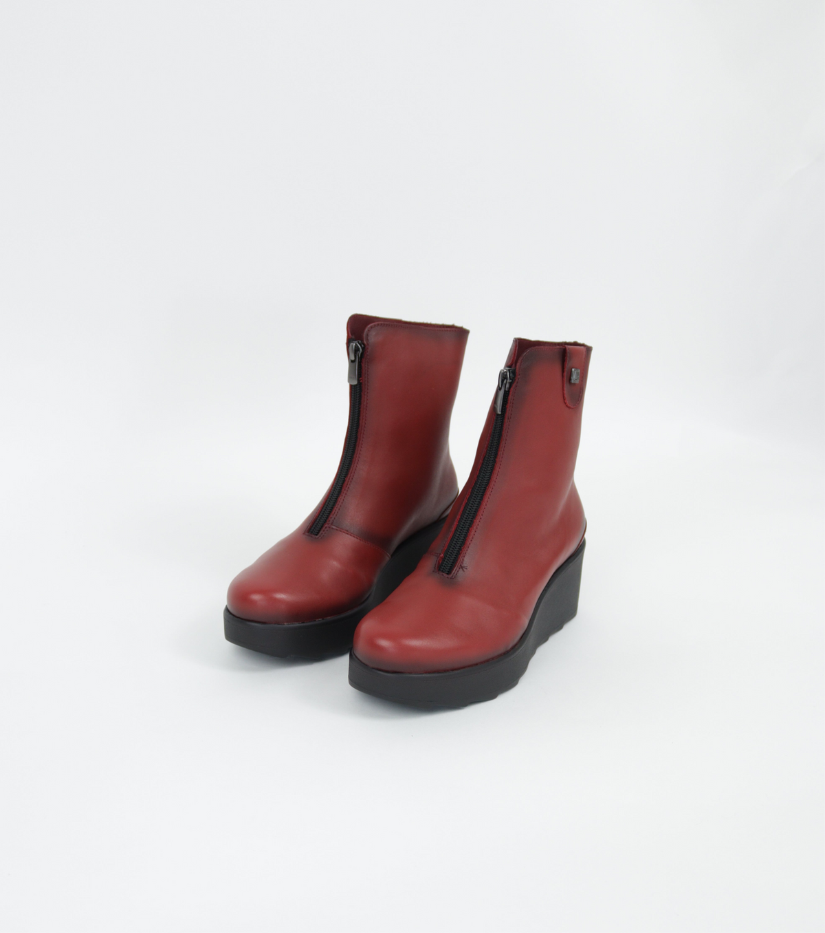 Jose Saenz - 6426 Red Zip Wedge Boot