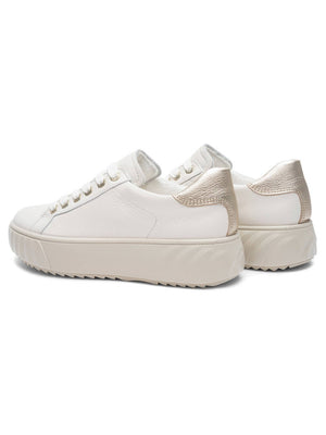 Ara - 46523 Monaco Cream & Gold Platform Trainer